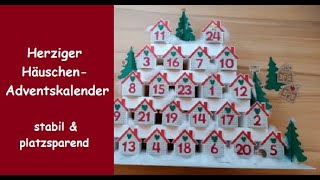 Herziger Häuschen Adventskalender  stabil amp platzsparend  Stampin´ Up® [upl. by Lunnete]