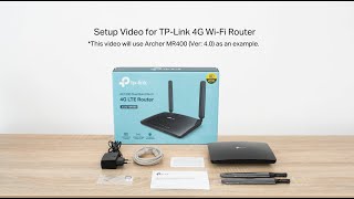 How to Set up TPLink 4G WiFi Router [upl. by Llesirg275]