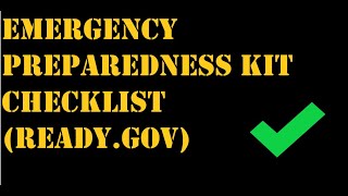 Building an Emergency Preparedness Kit Readygov [upl. by Romalda]