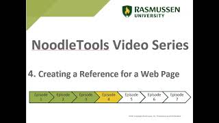 NoodleTools Episode 4 Citing a Website [upl. by Herby4]