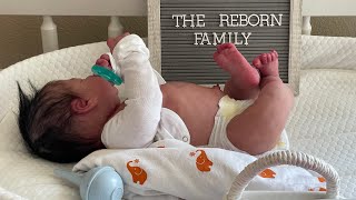 Reborn Family adopts a baby  Silicone Reborn comes to life during Box Opening🤰🏻👶🏻🤯🥳 [upl. by Annaicul578]