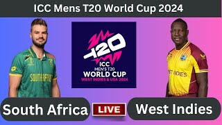 🔴West Indies vs South Africa 50th Match Super 8 Group 2  SA vs WI Super 8 50th T20 WC 2024 [upl. by Dalury]