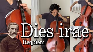 “Dies irae” Verdi Requiem  for cello quartet amp string quartet [upl. by Susejedesoj963]