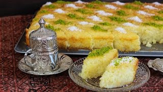 Türkisches Dessert  Revani Tatlisi  Grießkuchen [upl. by Kelcey]