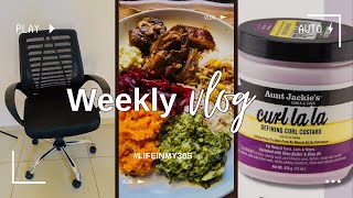 VLOG  AFFORDABLE OFFICE CHAIR  BELLYFAT CONCOCTION WIG MAINTENANCE ESSENTIALS LifeInMy30s [upl. by Lesiram457]