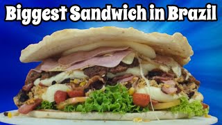 LARGEST SANDWICH IN BRAZIL  19LB  CHALLENGE w CORBUCCIEATS [upl. by Aidin]