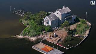 Abandoned private island house in Barnegat Bay about to be demolished [upl. by Secunda]