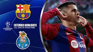 Barcelona vs Porto Extended Highlights  UCL Group Stage MD 5  CBS Sports Golazo [upl. by Ahsenyt526]