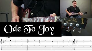 How to play beginner guitar Ode To Joy guitar tutorial Beethoven guitar tab [upl. by Kcirrek937]