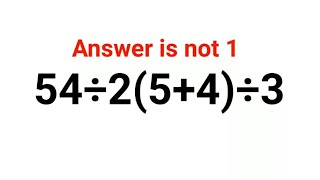 54÷254÷3 The answer is not 1 Many got it wrong Ukraine Math Test math percentages ukraine [upl. by Sculley718]