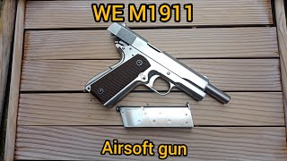 WE M1911 silver airsoft pistol review Filipino [upl. by Ryun797]