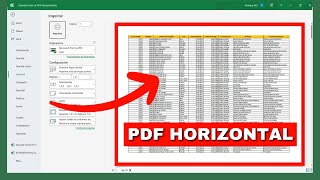 🔁Convertir un archivo de EXCEL a PDF de forma horizontal [upl. by Morna]