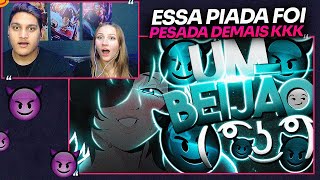 UM BEIJÃO  ͡° ͜ʖ ͡°  ZUEIRA ANIME  REACT EM CASAL [upl. by Palladin]