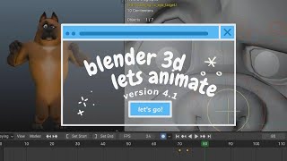 blender 41 lets animate blenderanimation rec wip newtuts stylizedcharacter dog [upl. by Brader587]