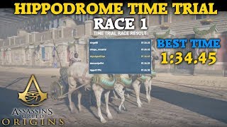 Assassins Creed Origins  Hippodrome Time Trial  Race 1  Best Time 13445 [upl. by Naux]