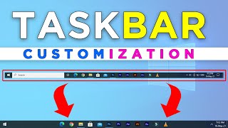 Taskbar Customization  Taskbar New Look in Windows 10  Taskbar Cool Look in Windows 10 [upl. by Edlun]