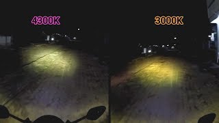 Musim Hujan Tiba  LED Cree Kuning Perbandingan warna 3000K vs 4300K [upl. by Yoshio243]