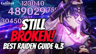 NEW Updated Raiden Guide 43  Best Builds Weapons Artifacts Teams  Genshin Impact [upl. by Rostand]