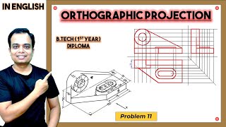 Orthographic ProjectionProblem 11 [upl. by Kielty]