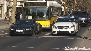 AUDI R8 VS MERCEDES C63  STOP LIGHT DRAG [upl. by Anyad267]