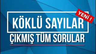 KÖKLÜ SAYILAR ÇIKMIŞ TÜM SORULAR MATEMATİK [upl. by Elrak]