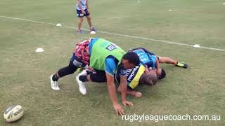 Rugby League 1 Man 2 Man 3 Man Tackle Drill [upl. by Nordin]