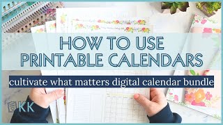 Cultivate What Matters Digital Calendar Bundle Ideas for How to Use Printable Planning Pages 2024 [upl. by Bennet]