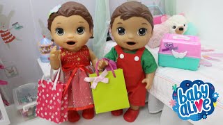 BABY ALIVE GÊMEOS LAURINHA E FELIPINHO VÃO PRA FESTA DE NATAL DA ESCOLA [upl. by Godewyn]