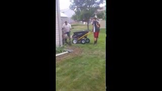 13 year old using power wheelbarrow with ease [upl. by Vasti]