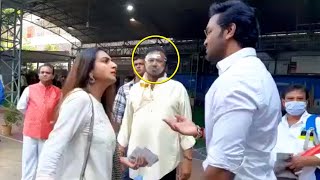 Surekha Vani Serious Argument With Manchu Vishnu In Front Of Mohan Babu  TheNewsQubecom [upl. by Odnomar168]