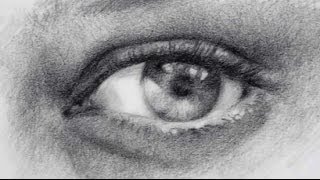 How to Draw Realistic Eyes  Pencil Shading Exercise [upl. by Venn]