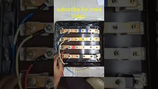 how to wiring connection in busbar100A busbar wiring  100A bus bar with cabal wire and 3phase [upl. by Arch]