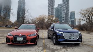 2024 BMW i4 Xdrive 40 vs Audi Q4 Etron 50 comparison review Part 1 [upl. by Coy]