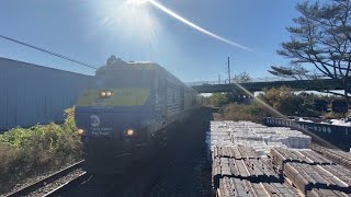 LIRR DE30AC 402 Scoot Train  Yaphank [upl. by Halyhs]