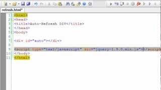 AutoRefresh Specific HTML Section using jQuery [upl. by Kcinimod]