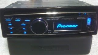 Pioneer DEH8350SD  Leitor usb cartão sd  Grafico Golfinho  6 saidas Rca  controle Iphoneipod [upl. by Onin]