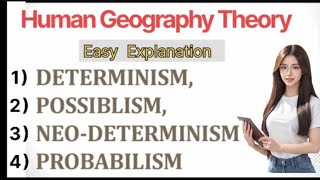 human geography theory determinism  possibilism neo determinism and probabilism [upl. by Sama]