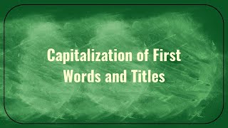 Grammar Wired 7th Grade Capitalizing First Words and Titles [upl. by Jacey]