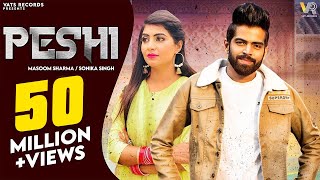 PESHI Official Video Masoom Sharma  Manisha Sharma  Sonika Singh  New Haryanvi Songs 2023 [upl. by Alyahc]