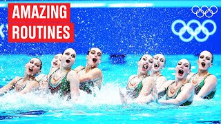 Best Technical Routines in Artistic Swimming at Tokyo2020 [upl. by Cornelie]