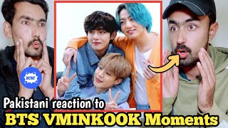 Pakistani reaction to bts  VMINKOOK Moments How Makane Line Love Each other [upl. by Nikal213]