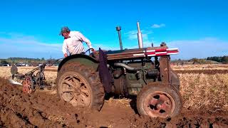 Fordson Model N Diesel Tractor With Ransomes Plough [upl. by Yevad46]