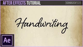 After Effects Tutorial Handwriting Effect Animation [upl. by Harimas]