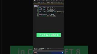 Collection Expressions in C 12NET 8 csharp dotnetcore dotnet coding dotnet8 [upl. by Custer924]