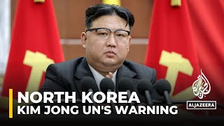 North Korean leader Kim Jong Un warns US policy is making war inevitable [upl. by Amej]