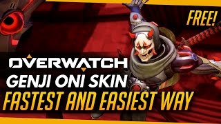 Overwatch  GENJI ONI SKIN  How to get it fast and free Promo Legendary Skin [upl. by Rutra]