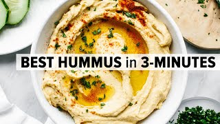 HOW TO MAKE HUMMUS  healthy amp easy hummus recipe [upl. by Ahseenal]