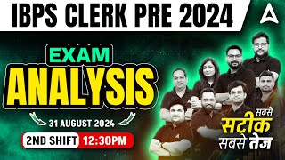 IBPS Clerk Analysis 2024  IBPS Clerk 2nd Shift Analysis  Asked Questions amp Expected Cut Off [upl. by Nalehp88]