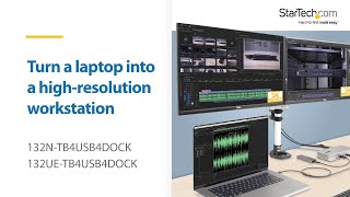 Thunderbolt 4 MultiDisplay Docking Station  StarTechcom [upl. by Llatsyrc6]