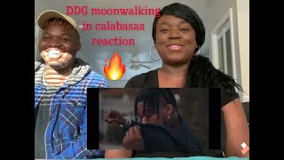 DDG moonwalking in calabasas reaction [upl. by Aillij]